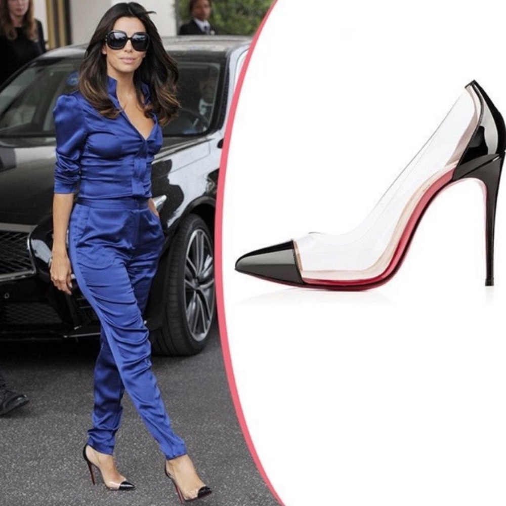 Black and Clear Stiletto Heels